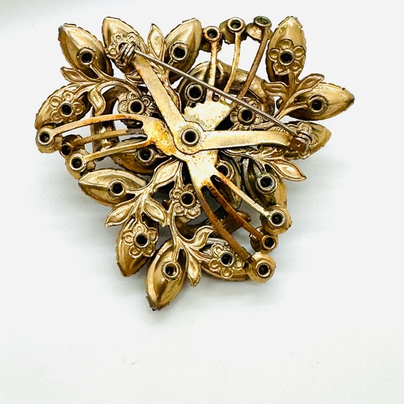 Vintage Purple Rhinestone Brooch - Picture 4 of 9